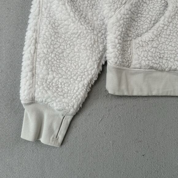 Lululemon Scuba Oversized Sherpa 1/2 Zip Hoodie M/L Vapor Gray Wool Blend - Picture 9 of 16